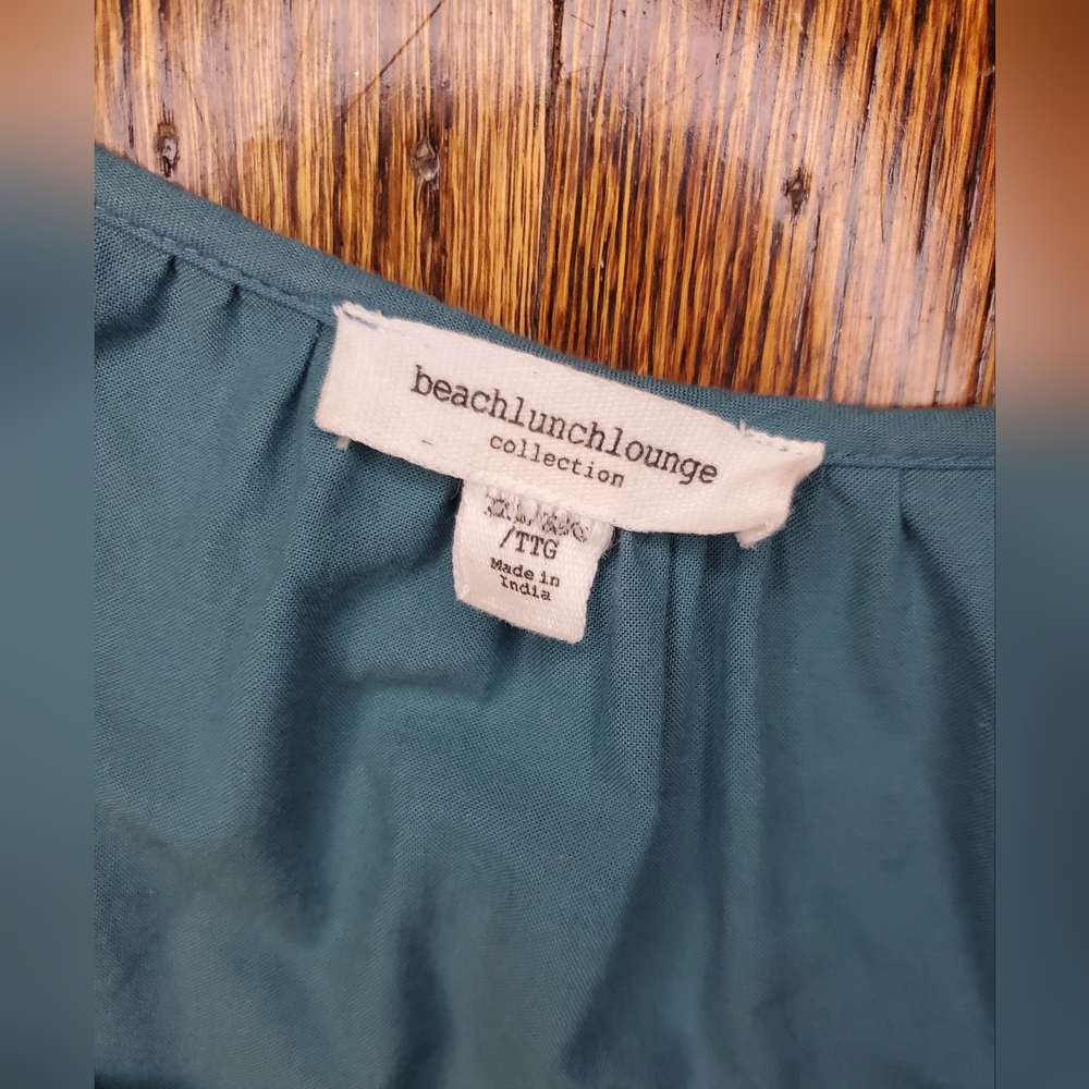 Beachlunchlounge Women's Puff Slevee Flounce Teal Mini Dress Size XXL - Picture 8 of 14